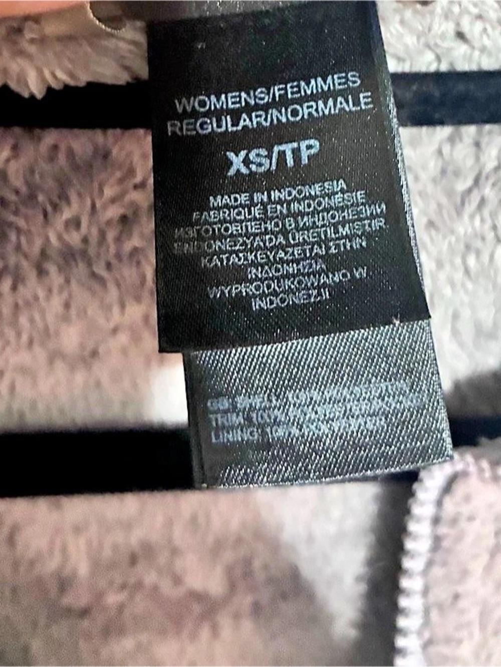 The North Face Women’s Osito Fleece Jacket XS Gray Full Zip Sherpa AAHY - Picture 4 of 4